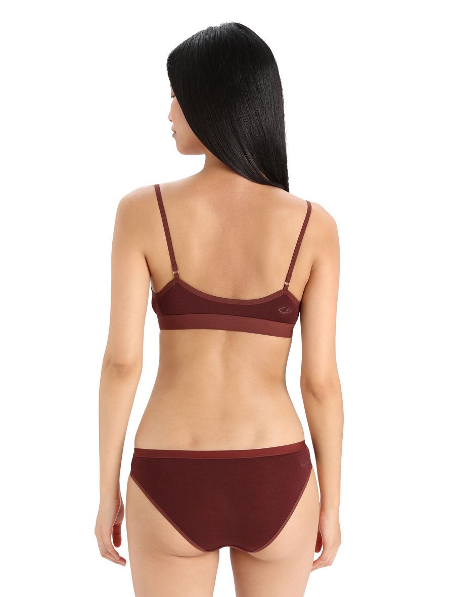 Espresso Icebreaker Merino Siren Bra Women's One Piece & Sets | AU 1743GSOL